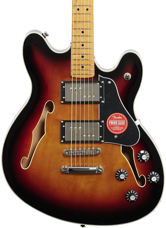 Squier Classic Vibe Starcaster Electric Guitar, with Maple Fingerboard, 3-Color Sunburst, Body Straight Front