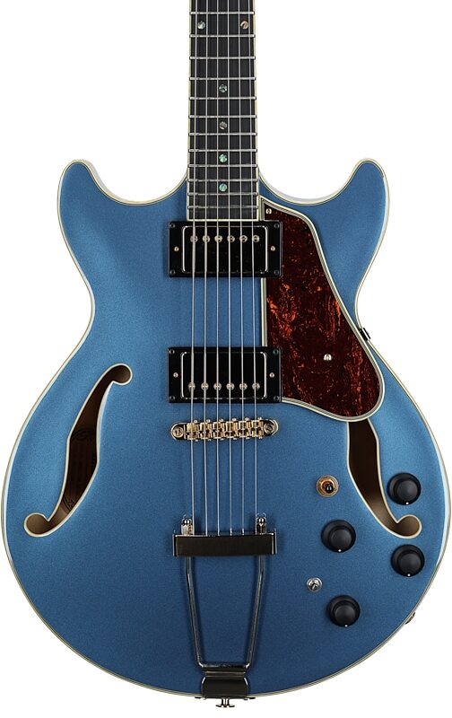 Ibanez Artcore Expressionist AMH90 Electric Guitar, Prussian Blue, Body Straight Front