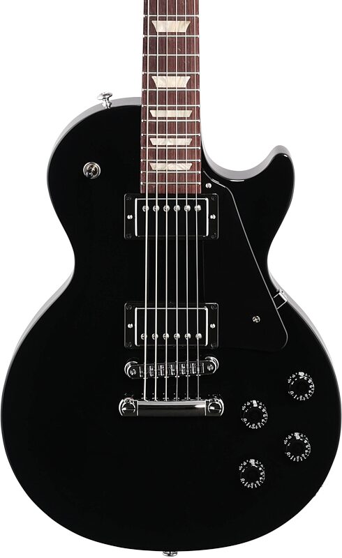 Gibson Les Paul Studio Electric Guitar (with Soft Case), Ebony, Body Straight Front