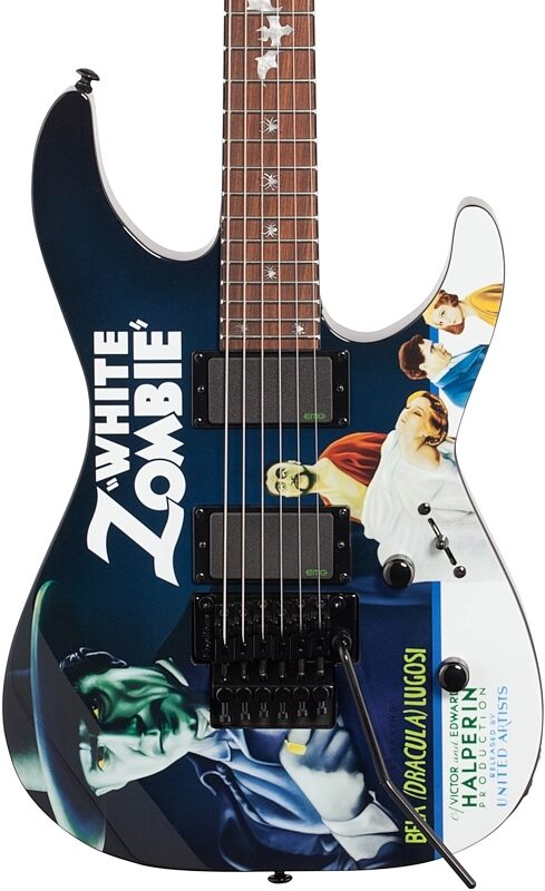ESP LTD KH-WZ Kirk Hammett White Zombie Electric Guitar (with Case), New, Body Straight Front