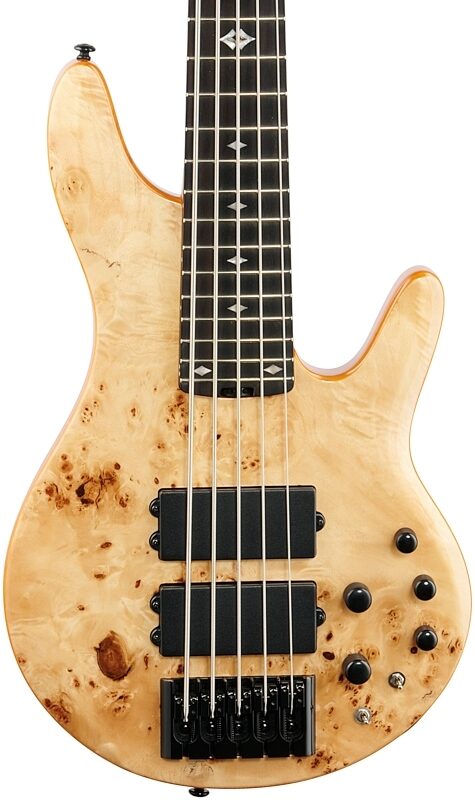 Michael Kelly Pinnacle 5 Custom Electric Bass Guitar, Custom Burl, Body Straight Front