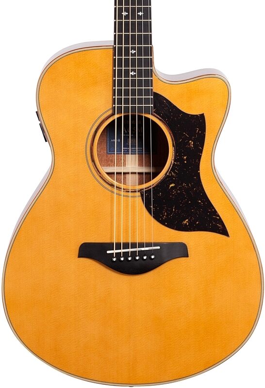 Yamaha AC5M Concert Acoustic-Electric Guitar (with Case), Vintage Natural, Body Straight Front