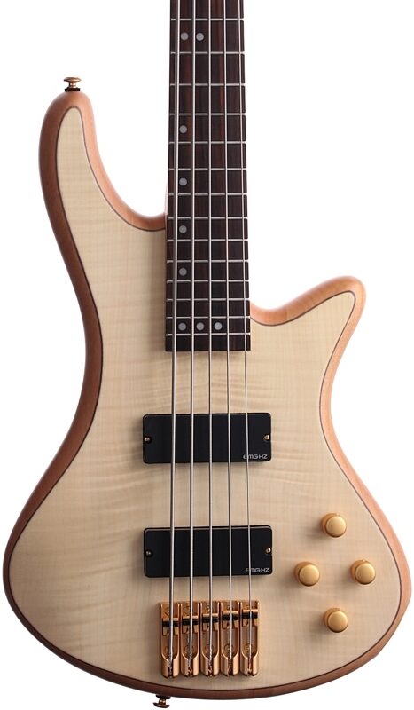 Schecter Stiletto Custom 5 5-String Electric Bass, Natural, Body Straight Front