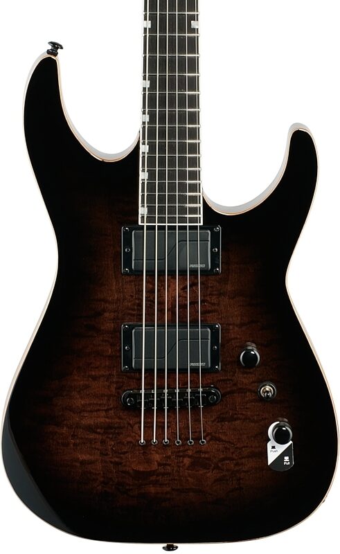 ESP LTD Josh Middleton JM-II Electric Guitar (with Case), Black Shadow Burst, Body Straight Front