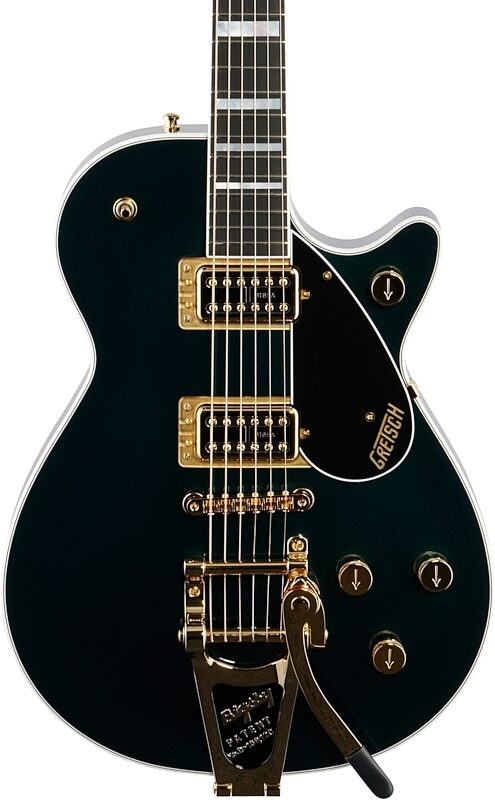 Gretsch G6228TGPE Player's Edition Jet BT Electric Guitar (with Case), Cadillac Green, Body Straight Front