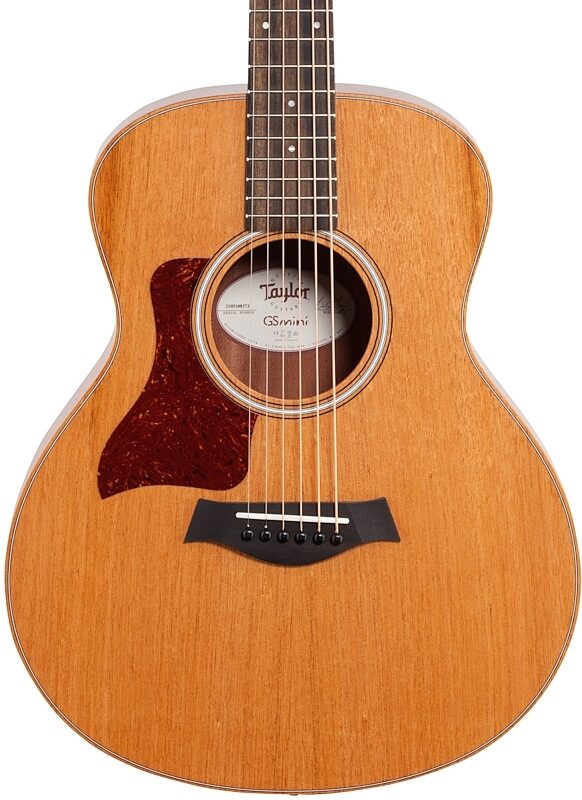 Taylor GS Mini Mahogany Acoustic Guitar, Left-Handed (with Gig Bag), Natural, Body Straight Front