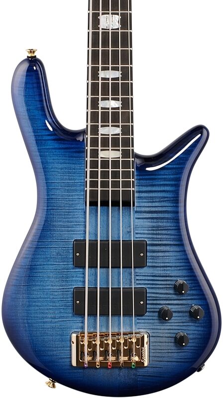 Spector Euro5 LT Electric Bass, 5-String (with Gig Bag), Blue Fade Gloss, Body Straight Front