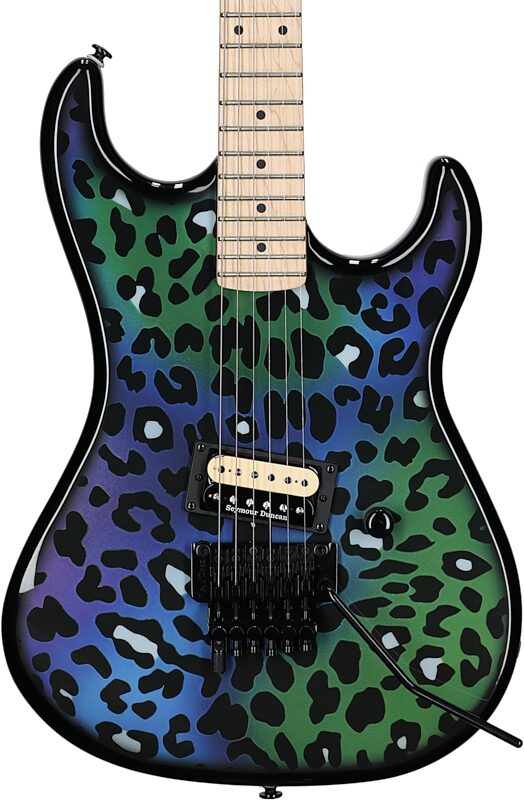 Kramer Baretta Graphics Electric Guitar (with EVH D-Tuna and Gig Bag), Feral Cat, Blemished, Body Straight Front
