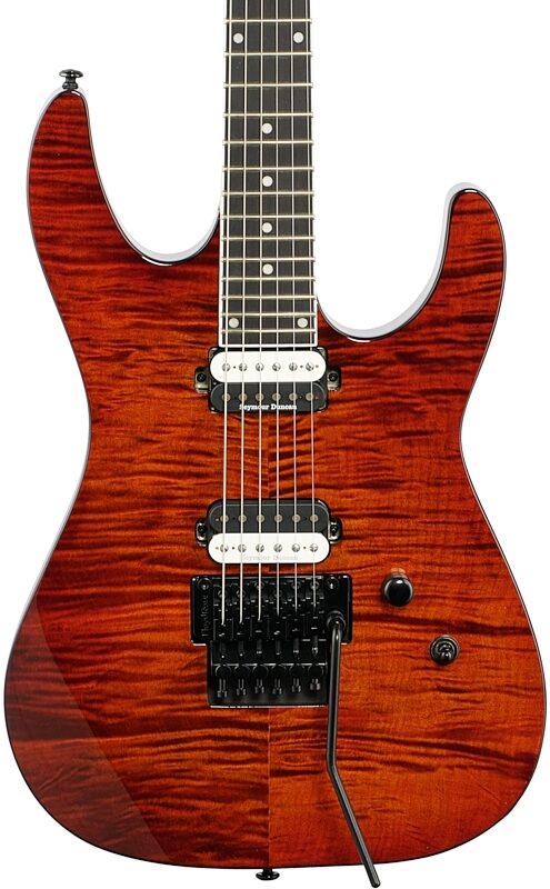 Dean Modern 24 Select Flame Top FR Electric Guitar, Tiger Eye, Body Straight Front