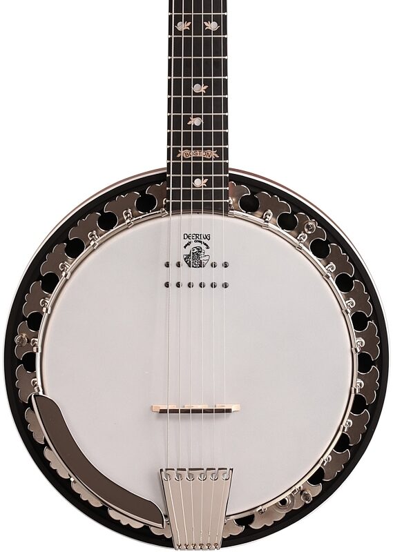 Deering Boston USA Acoustic-Electric Banjo Resonator Guitar, 6-String (with Case), New, Body Straight Front