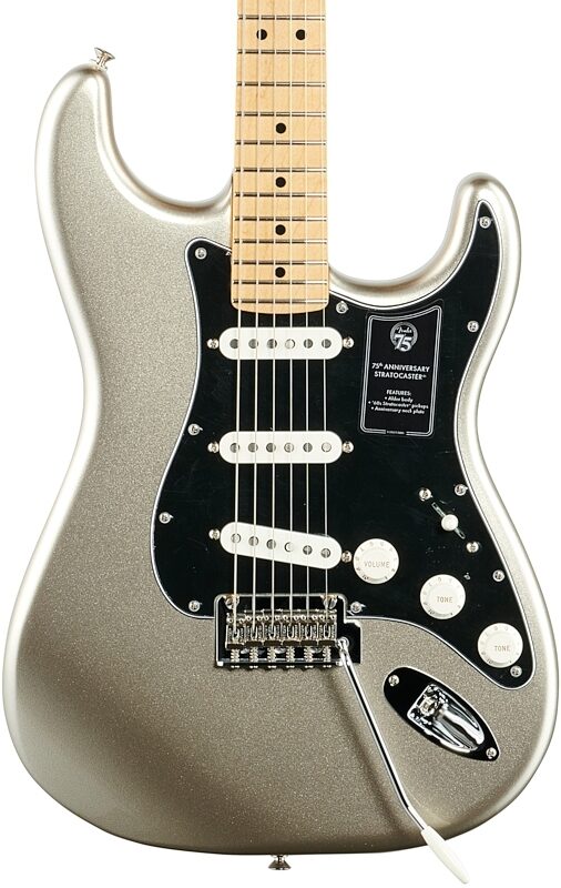 Fender 75th Anniversary Stratocaster Electric Guitar (with Bag), Diamond Anniversary, Body Straight Front