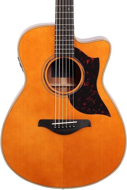 Yamaha AC3M ARE Acoustic-Electric Guitar (with Gig Bag), Vintage Natural, Body Straight Front
