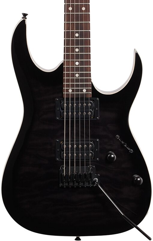 Ibanez GRGA120QA Gio Electric Guitar, Transparent Black Sunburst, Body Straight Front