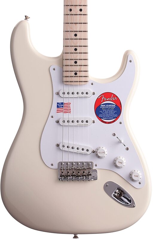 Fender Eric Clapton Artist Series Stratocaster (Maple with Case), Olympic White, Body Straight Front
