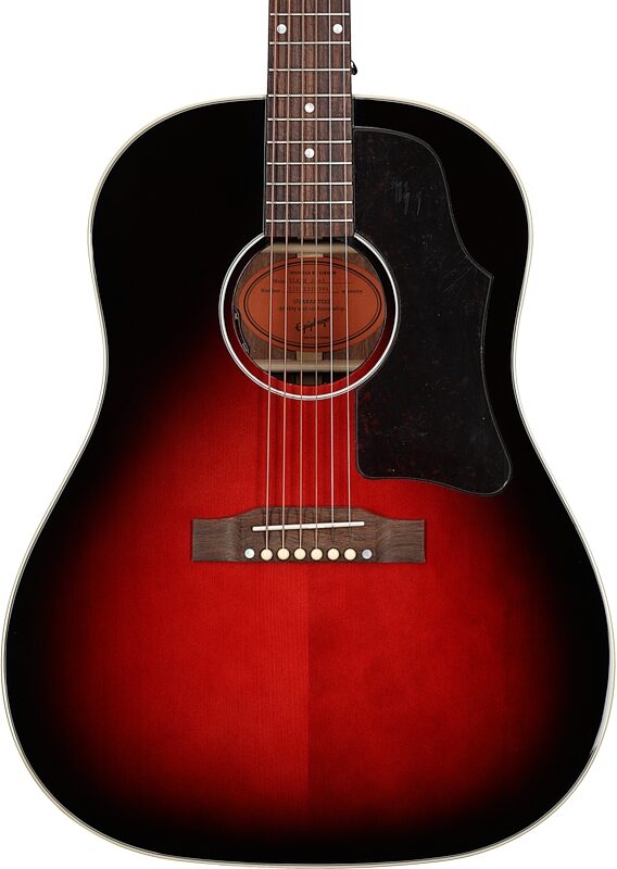 Epiphone Slash J-45 Acoustic-Electric Guitar (with Case), Vermillion Burst, Body Straight Front