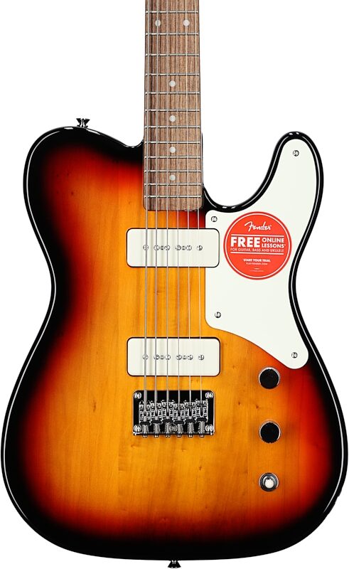 Squier Paranormal Baritone Cabronita Telecaster Electric Guitar, Laurel Fingerboard, 3-Color Sunburst, Body Straight Front