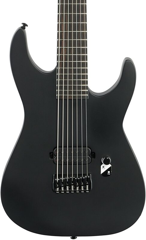 ESP LTD M-7HT Baritone Electric Guitar, Black Metal, Body Straight Front