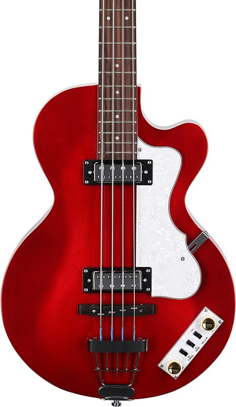 Hofner Ignition Club Electric Bass, Metallic Red, Blemished, Body Straight Front