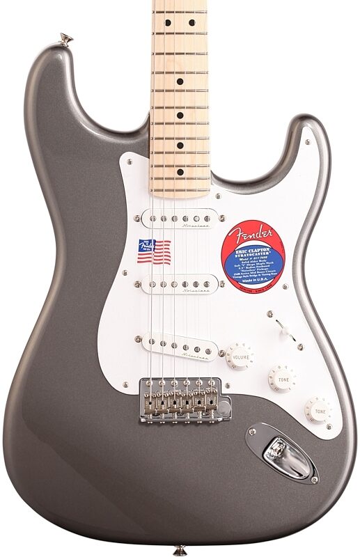 Fender Eric Clapton Artist Series Stratocaster (Maple with Case), Pewter, Body Straight Front