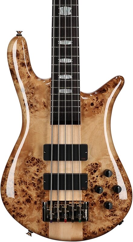 Spector Euro5 LX Electric Bass, 5-String (with Gig Bag), Poplar Burl, Body Straight Front