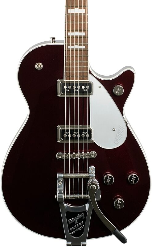 Gretsch G6128T Players Edition Jet DS Bigsby Electric Guitar (with Case), Dark Cherry Metal, Body Straight Front