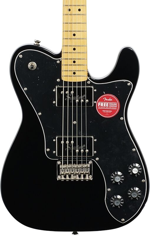 Squier Classic Vibe '70s Telecaster Deluxe Electric Guitar, with Maple Fingerboard, Black, Body Straight Front