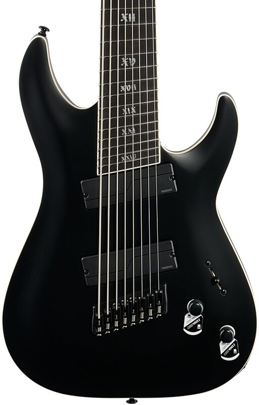 Schecter C-8 Multi-Scale SLS Elite Electric Guitar, Evil Twin, Body Straight Front
