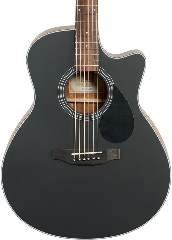 Kepma K3 GA3-130 Grand Auditorium Acoustic Guitar, Black Matte, Body Straight Front