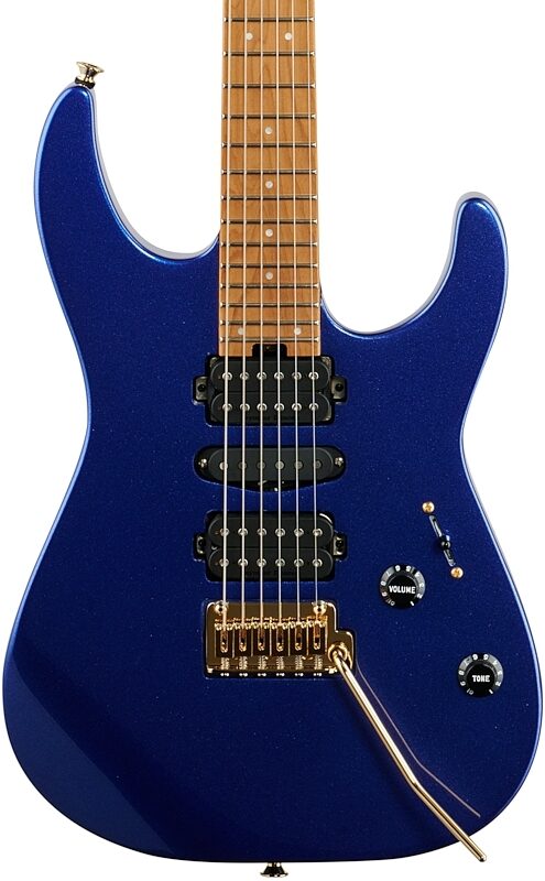 Charvel Pro-Mod Dinky DK24 HSH 2PT Electric Guitar, Mystic Blue, Body Straight Front