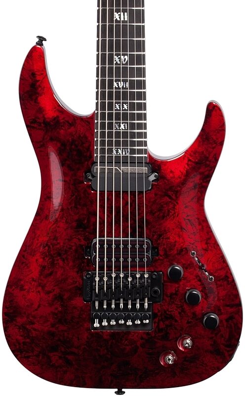 Schecter C-7 FR-S Apocalypse Electric Guitar, 7-String, Red Reign, Blemished, Body Straight Front