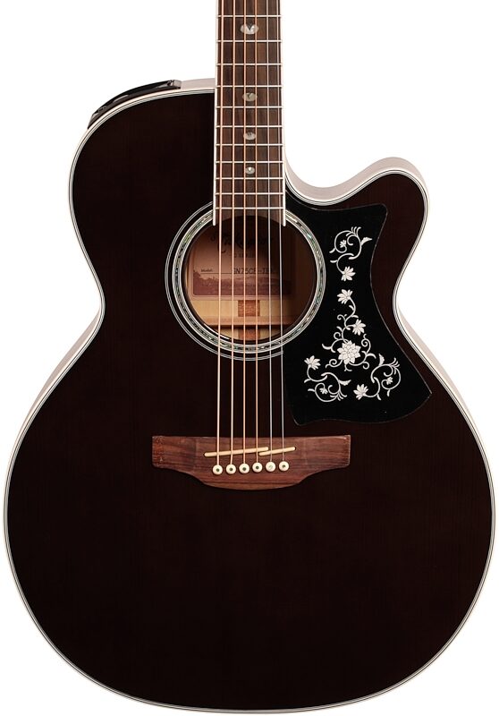 Takamine GN75CE Acoustic-Electric Guitar, Transparent Black, Body Straight Front