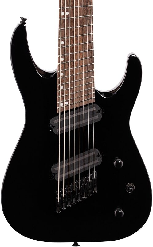 Jackson X Series Dinky DKAF8 MS Electric Guitar, 8-String, Black, Body Straight Front