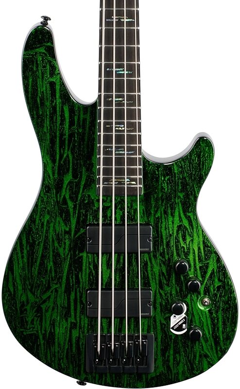 Schecter C-4 Silver Mountain Electric Bass, Toxic Venom, Body Straight Front