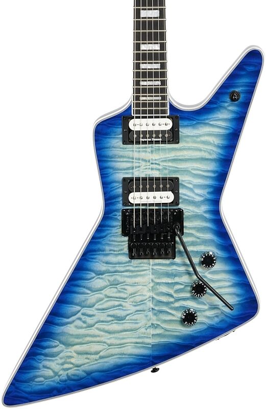 Dean Z Select Floyd Quilt Top Electric Guitar, Ocean Burst, Blemished, Body Straight Front