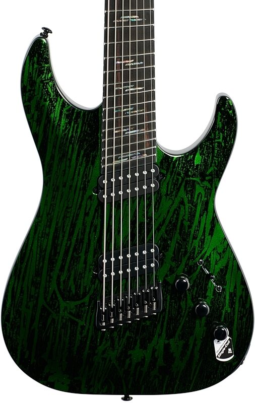 Schecter C-7 Silver Mountain MS Electric Guitar, 7-String, Toxic Venom, Body Straight Front