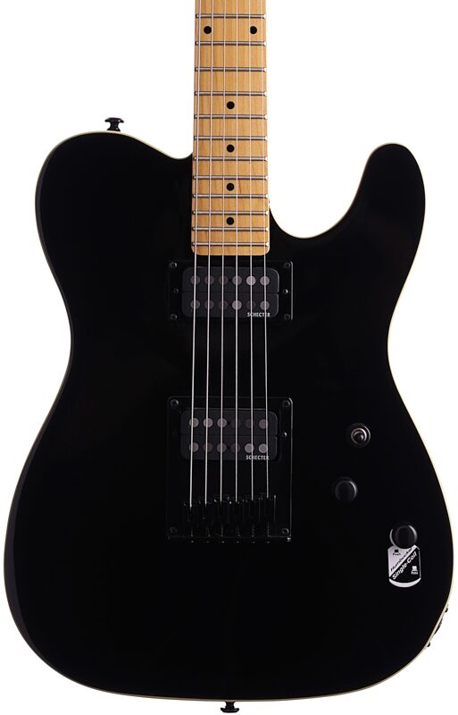Schecter PT Electric Guitar, Black, Body Straight Front