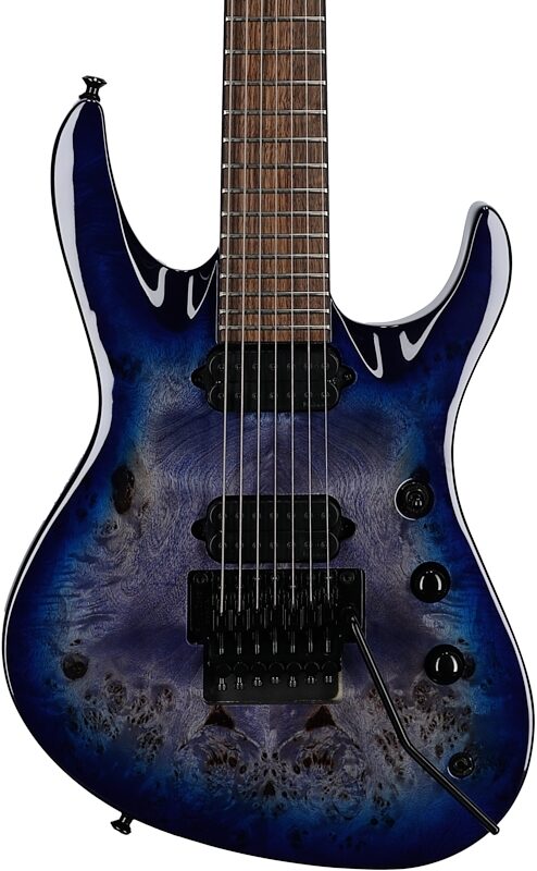 Jackson Pro Series Broderick Signature 7P Electric Guitar, Transparent Blue, USED, Blemished, Body Straight Front