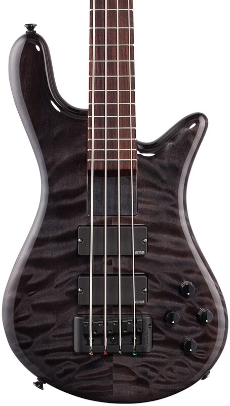 Spector Bantam 4 Short Scale Electric Bass (with Gig Bag), Black Stain Gloss, Body Straight Front