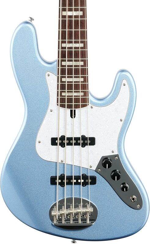 Lakland Skyline 55-60 Custom Laurel Fretboard Bass Guitar, Lake Placid Blue, Body Straight Front