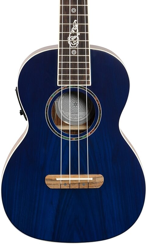 Fender Dhani Harrison Acoustic-Electric Ukulele (with Gig Bag), Sapphire Blue, Body Straight Front