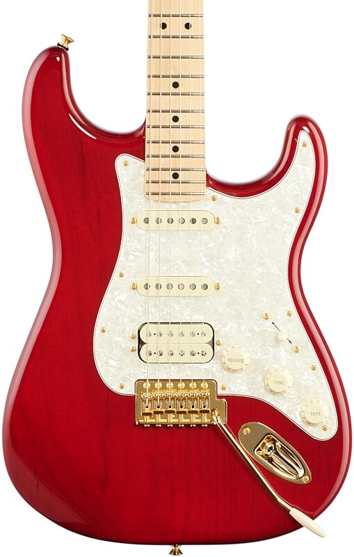 Fender Tash Sultana Stratocaster Electric Guitar (with Gig Bag), Transparent Cherry, Body Straight Front