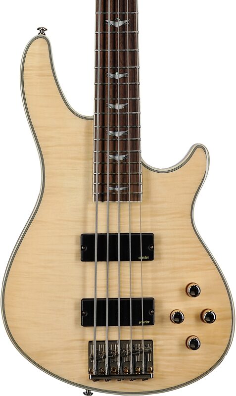 Schecter Omen Extreme-5 5-String Electric Bass, Gloss Natural, Body Straight Front