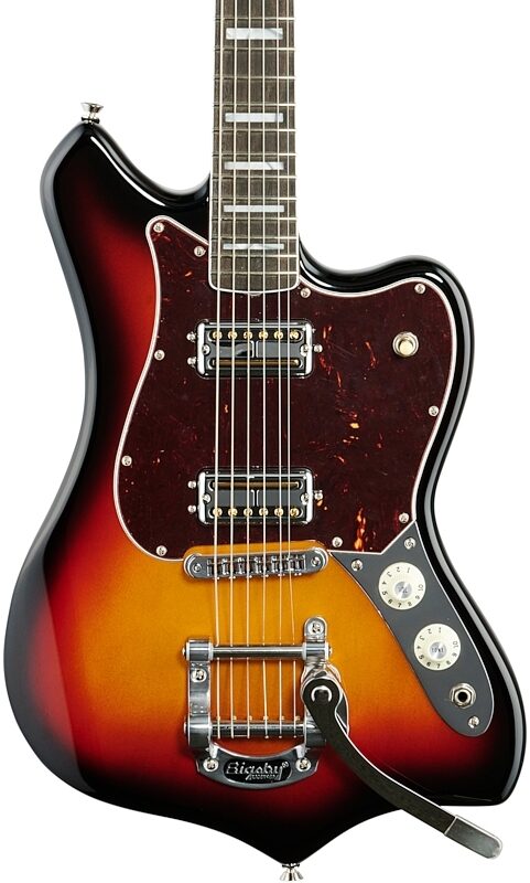 Fender Parallel Universe II Maverick Dorado Electric Guitar (with Case), Ultraburst, Body Straight Front
