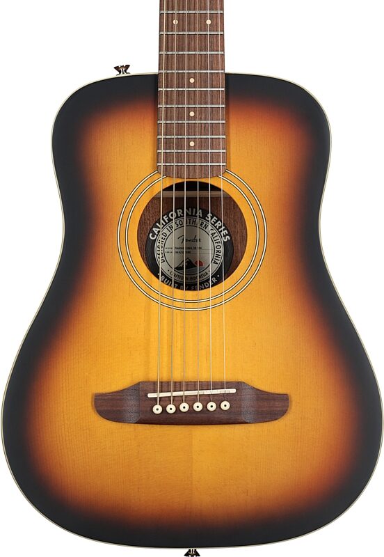 Fender Redondo Mini Acoustic Guitar (with Gig Bag), Sunburst, Body Straight Front