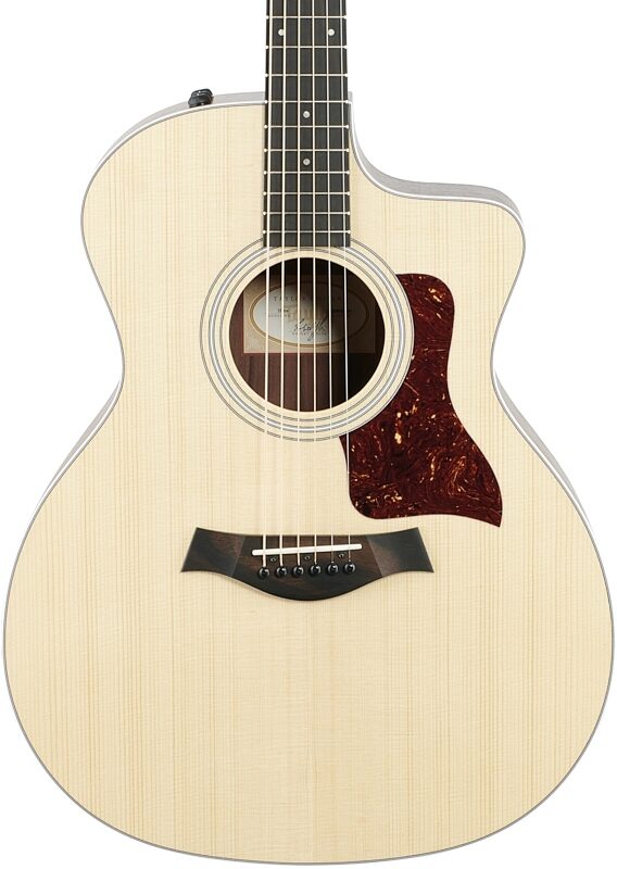 Taylor 214ce Grand Auditorium Rosewood Acoustic-Electric Guitar (with Gig Bag), Natural, Body Straight Front