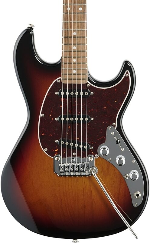 G&L Fullerton Deluxe Skyhawk Electric Guitar (with Gig Bag), 3 Tone Sunburst, Body Straight Front