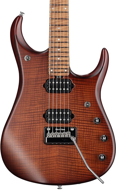 Ernie Ball Music Man Petrucci JP15 Electric Guitar (with Case), Sahara Flame, Body Straight Front