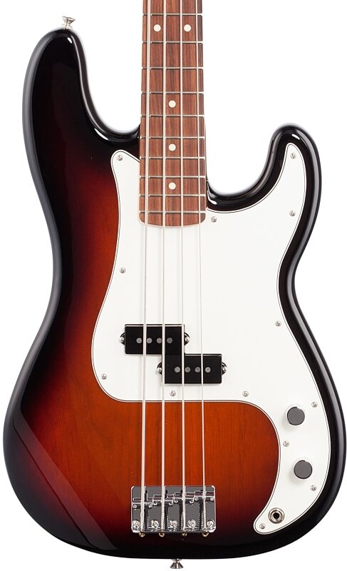 Fender Player Precision Electric Bass, with Pau Ferro Fingerboard, 3-Color Sunburst, Body Straight Front
