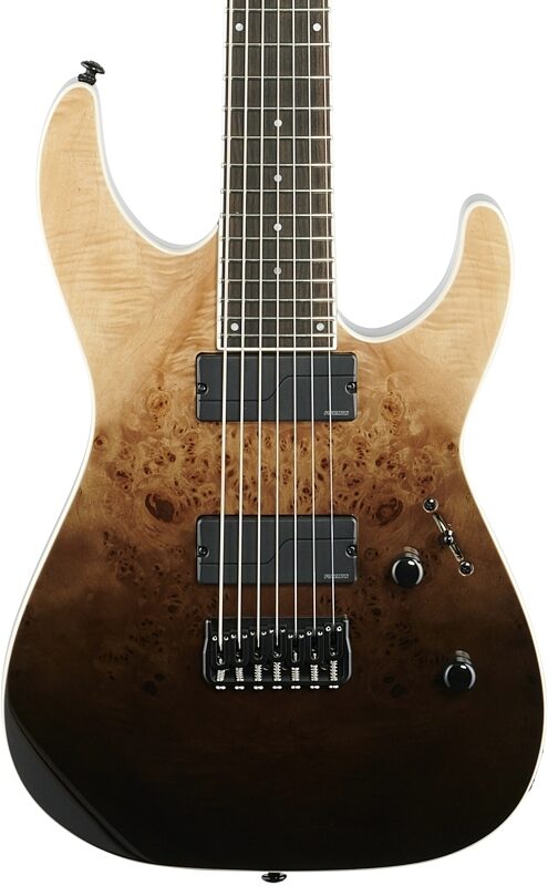 ESP LTD M-1007HT Electric Guitar, 7-String, Black Fade, Body Straight Front