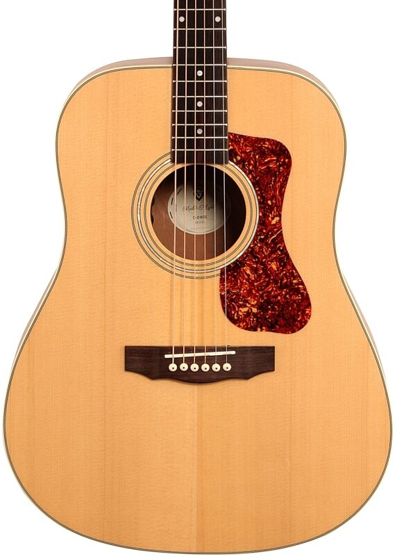 Guild D-240E Acoustic-Electric Guitar, Natural, Body Straight Front